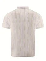 Chemises polo décontractées pour hommes européens et américains, à manches courtes, col rabattu, pour tous les jours, sportives, en cadeau, chemises polo à manches courtes 2