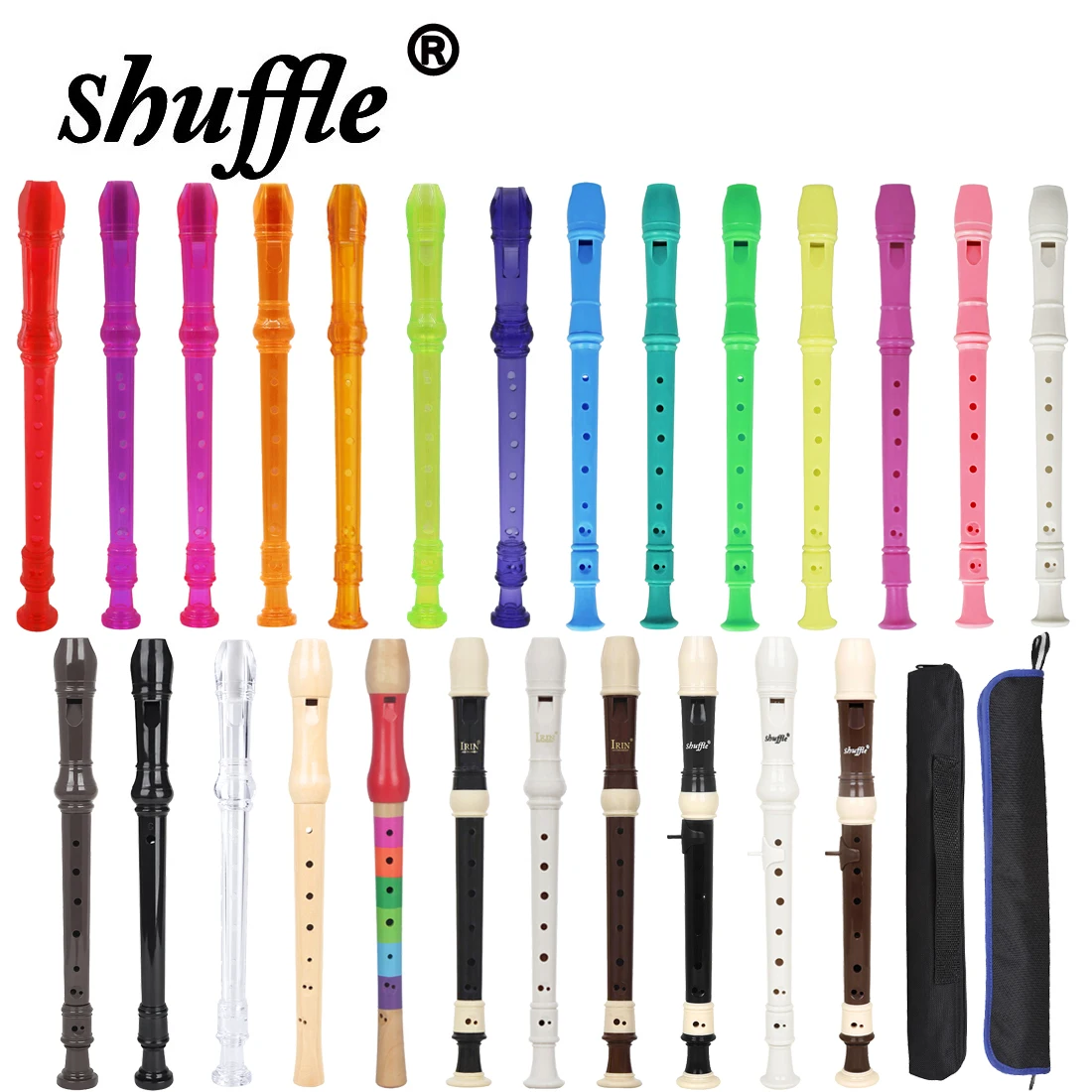 Wooden Vertical Flute 8-Hole Flute Set for Beginners Professional Practice Recorders Children's Gift
