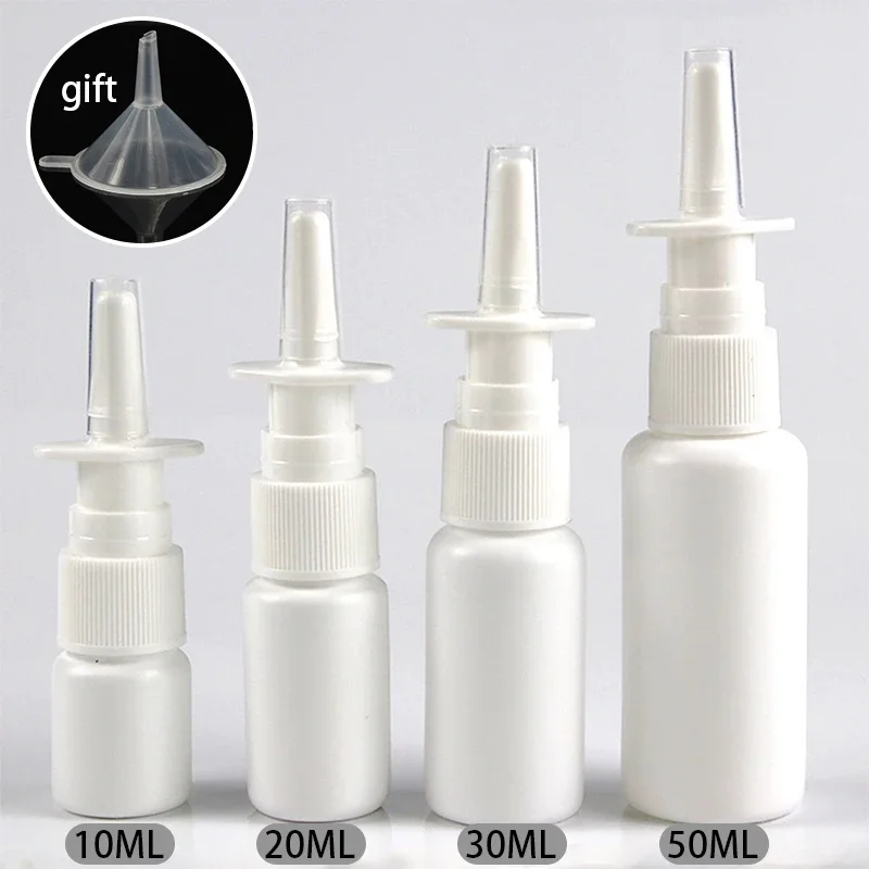 10PCS 10/20/30/50ML White Plastic Empty Refillable Nasal Spray Bottle Mist Sprayers Atomizer Makeup Container for Travel Outdoor spray bottle,refillable bottle,refillable empty bottle,refillable cosmetic bottle,cosmetic bottle,cosmetic bottle set,refillable liquid container,refillable spray bottle,cosmetic dispenser bottle,makeup empty bottle