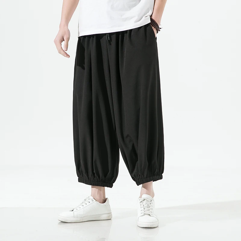 

2022 Men's Baggy Streetwear Pants Oversize Man Pants Casual Summer Harem Pants Men Drawstring Jogger Trousers