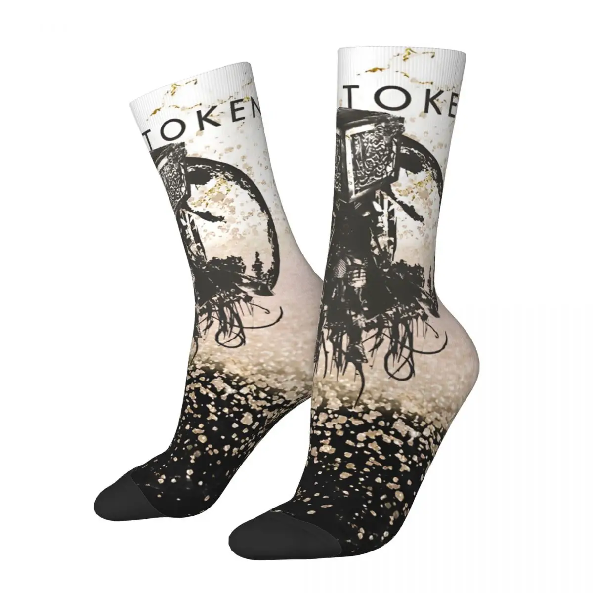 

Retro Snow Globe Men's compression Socks Unisex Sleeps T-Token Street Style Pattern Printed Novelty Crew Sock