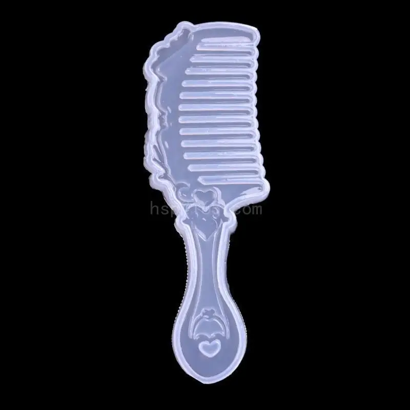2 Shapes Comb 3D Transparent Epoxy Resin DIY Mold for DIY Comb Casting Silicone Mold Art Craft Making Handmade Comb Gift