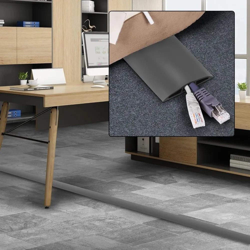 One-Piece Self-Adhesive Flexible Floor Cable Protector Duct