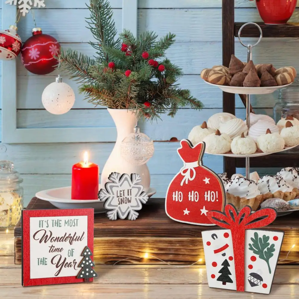 

Christmas Decoration Set Christmas Gift for Family Friends Durable Snowflake Stocking Xmas Card Shape Ornaments Festive for A