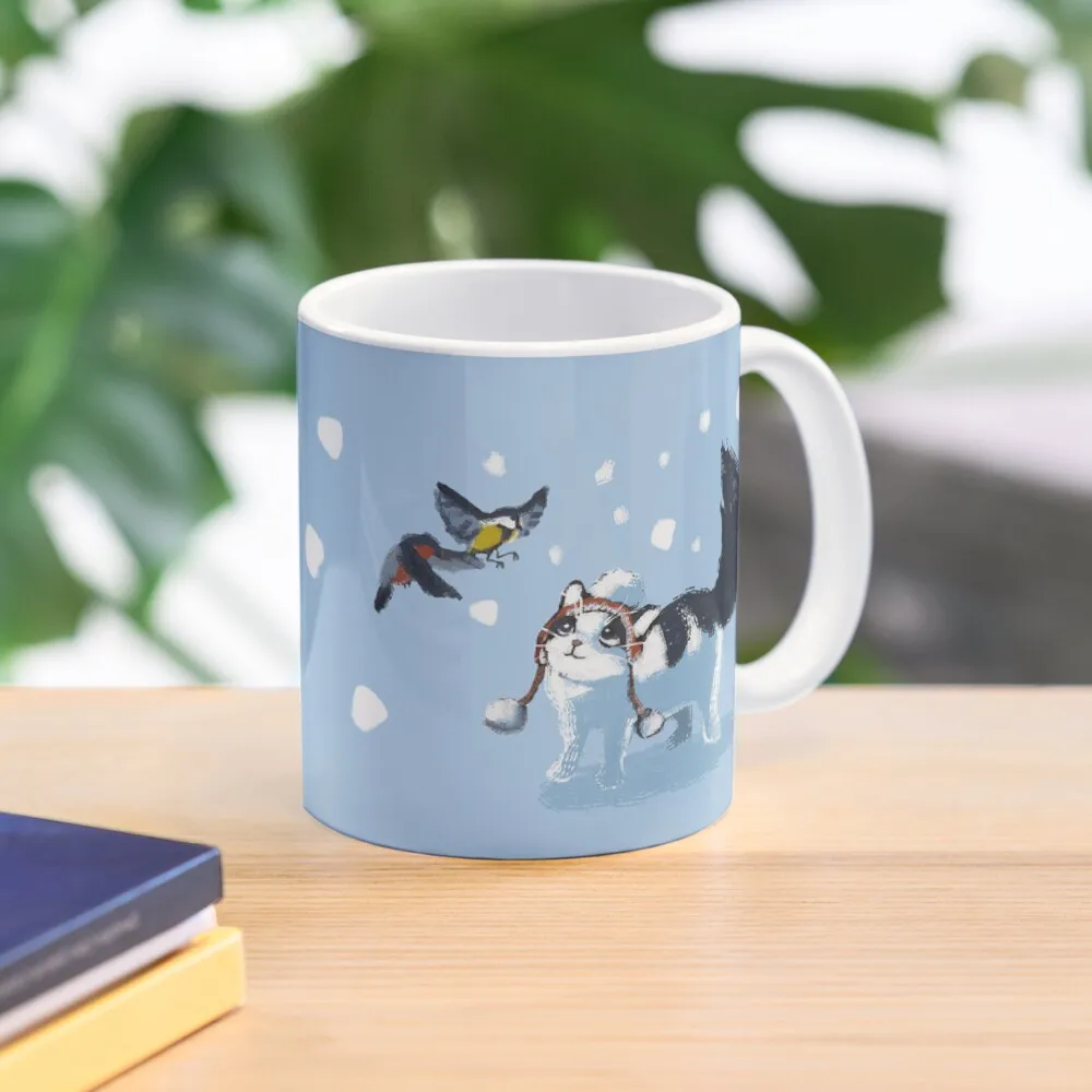 

A Cat In A Snowfall Coffee Mug Tea Cups Beer Cups Cups Sets Custom Mug
