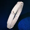 Gold Color Bangle For Men Women Ice Cubic Zirconia Fashion Hip Hop Rock Rapper Jewelry Gift 3