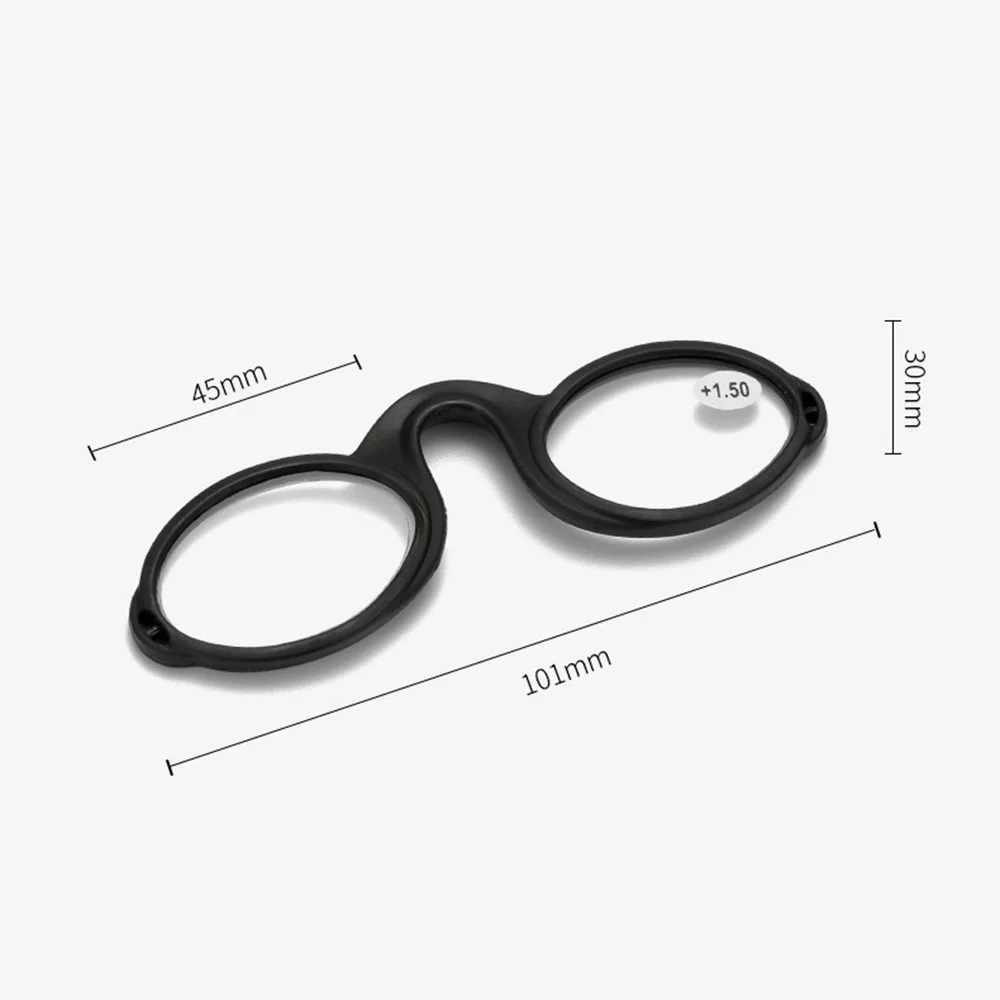 Reading Glasses Silicone Nose Clip Reading Glasses For Men Women S Mini Wallet Portable Presbyopic Glasses Rubber Lazy Readers