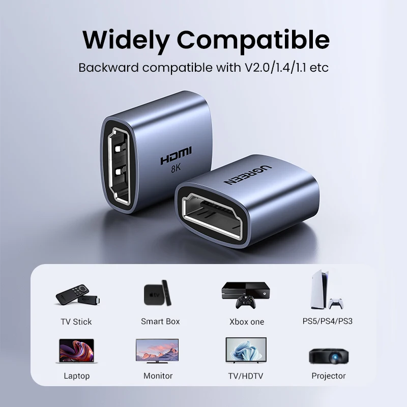 UGREEN HDMI ȣȯ Ŀ÷, 8K - ͽټ ̺ Ŀ, PS5 Roku ƽ  HD 2.1 Ŀ