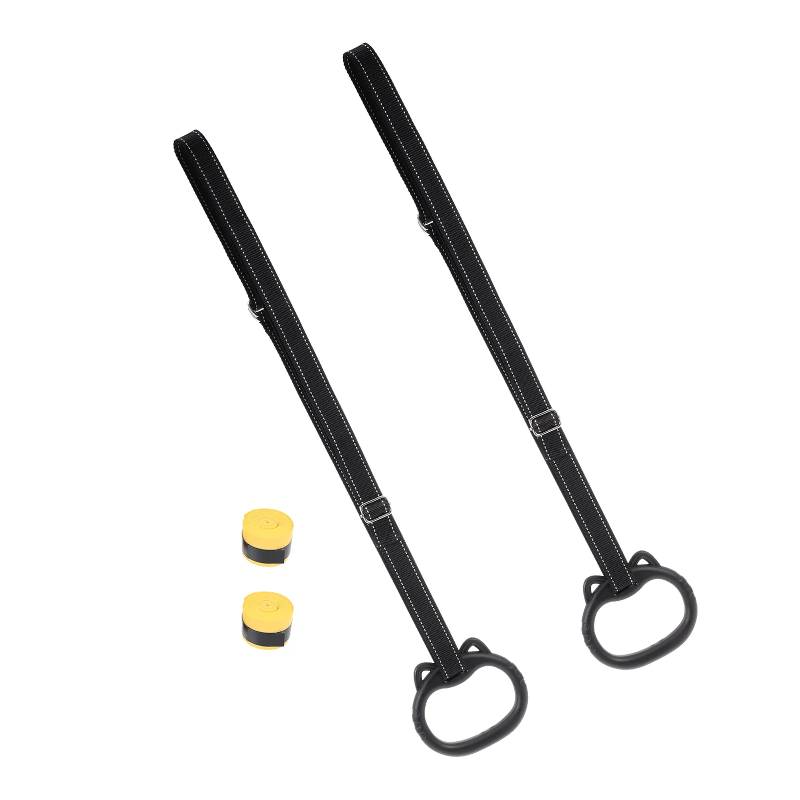 

Fitness Gym Ring Set- Ring Straps Children Fitness Hanging Rings Non- Fitness Ring for Children ( Black )