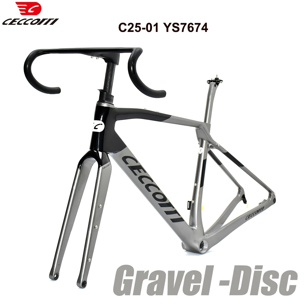 

Bicycle Frameset with Full Hidden Cable, Road Bike Frame, Gravel Framework, Fit 700C * 47C Wheels and Disc Brake, 2023