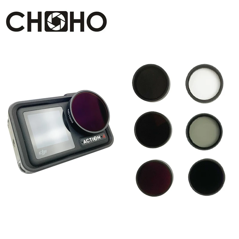 Per Dji Osmo Action 3 4 Accessori Filtro Obiettivo Uv Cpl Nd8 Nd16 Nd32 Nd1000 Filtri In Vetro Protezione Copertura Per Fotocamera Dji Action4