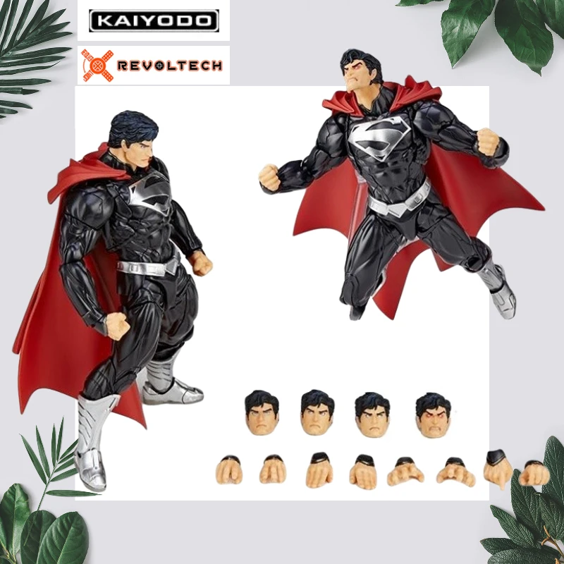 

In Stock Original KAIYODO AMAZING YAMAGUCHI No 027 SUPERMAN Black Doll Birthday Gift Collection Model for Christmas