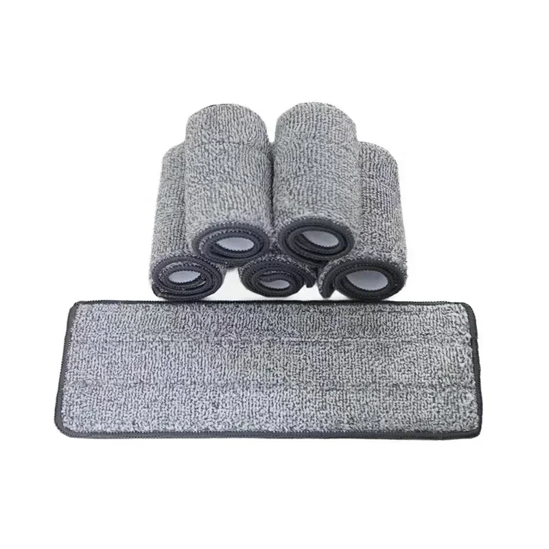 Replace Mop Head Microfiber Replacement Head Floor Cleaning Cloth Pads Flat Squeeze Hand Free Wringing Tools for Home 33x12cm
