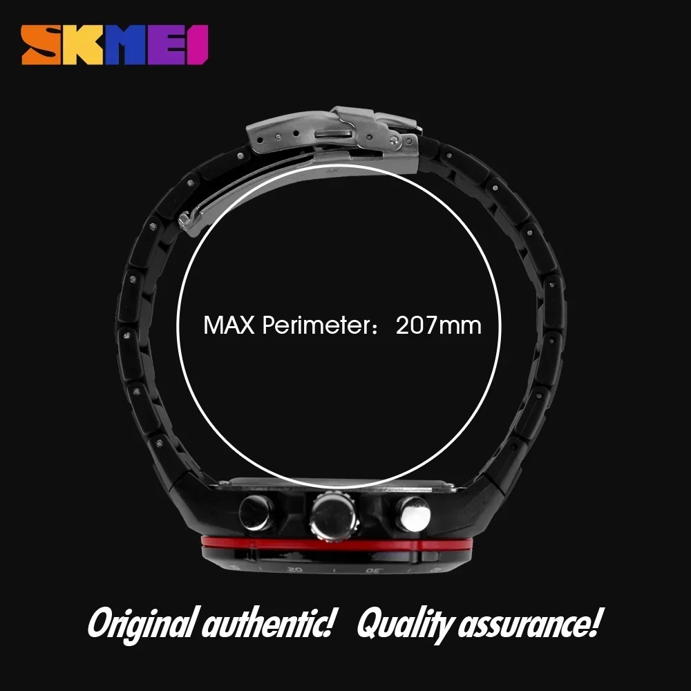 SKMEI 1016 Digital Quartz Watch for Men Stopwatch Dual Time Display Waterproof Sports Wristwatches Mens Clock Relogio Masculino