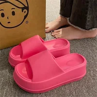 Women Slippers Popular Design EVA Thick Bottom Casual Home Slippers Non-slip Vacation Soft-soled Flat Sandals 1