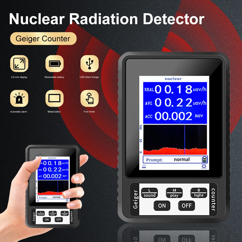 Portable Nuclear Radiation Detector Personal Counter Dosimeter Beta Gamma X rays Detecting Tool