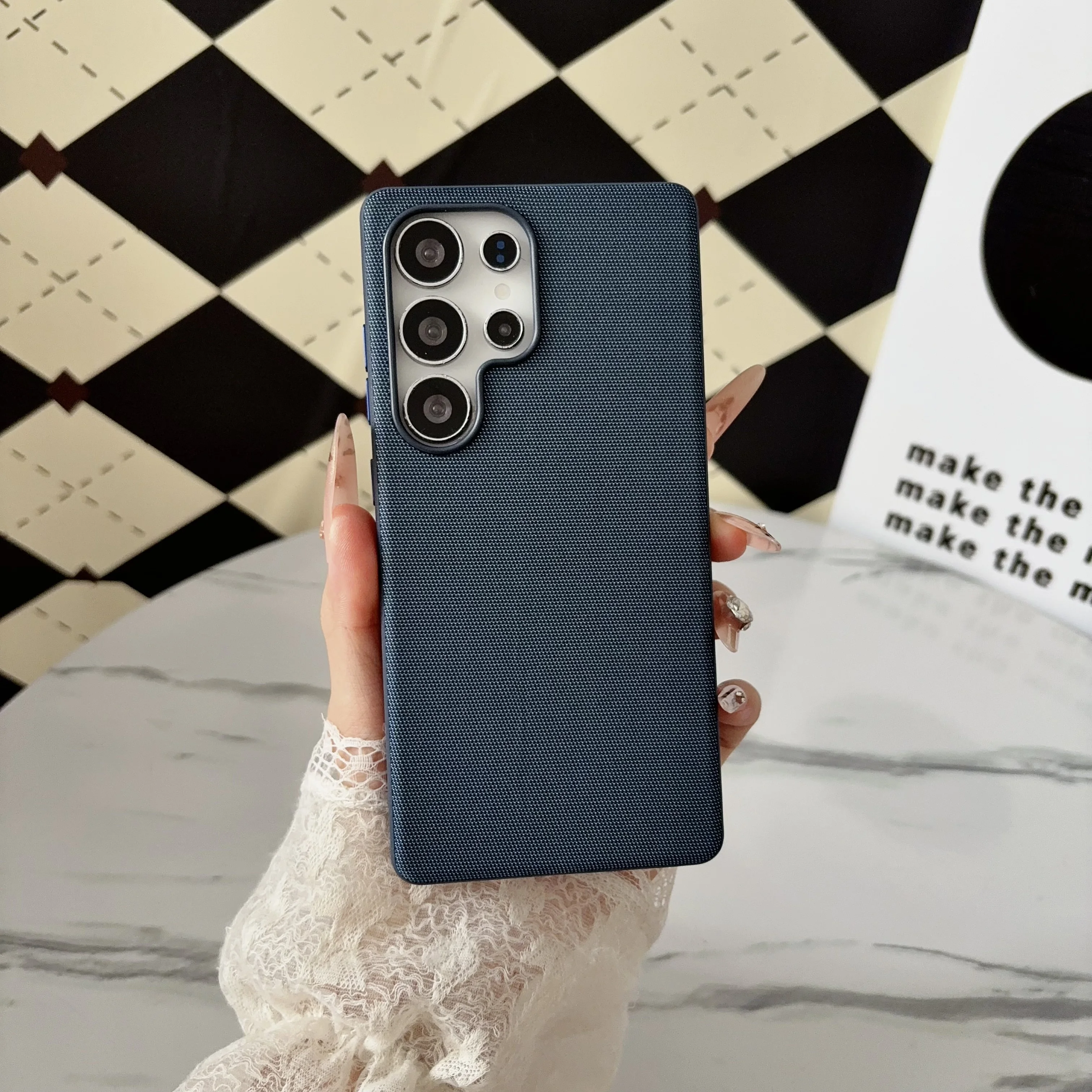 Luxury Tech Woven Magnetic Adsorption Case with Magsafe Wireless Charging Compatibility