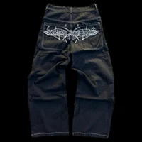 Jean à jambes larges pour hommes, Streetwear, Baggy, mode coréenne, drapé, droit, décontracté, ample, pantalon Cargo, nouvelle collection 2025 4