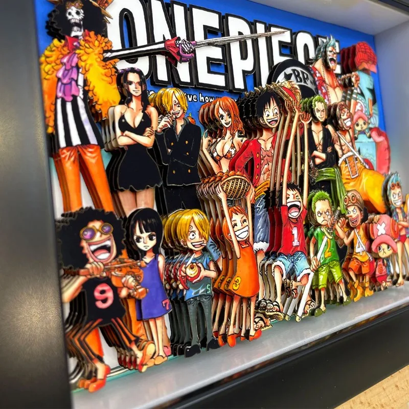

One Piece Limited 3D Stereoscopic Painting Handmade Decorative Painting Anime Peripheral Birthday Gift Luffy Ornament Collection