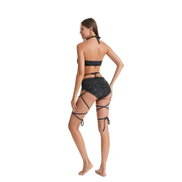 Reflective Holographic Bikini 3 Piece Set 9