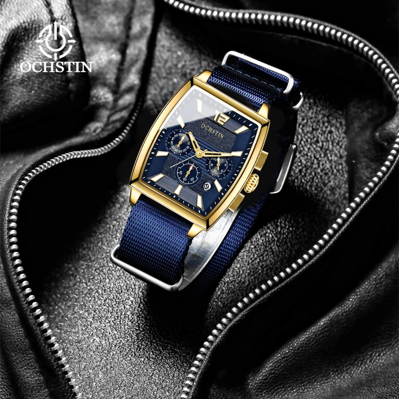 OCHSTIN2024 New Creative Nylon Series Casual Hundred Style Men's Quartz Watches Original Quartz Movement Men's Watches