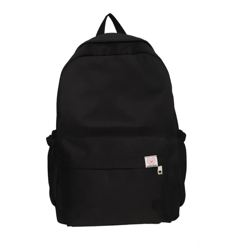 Backpack Soft Sister Solid Color Large Capacity Student Schoolbag 2022 School Season New College Students Ins Backpack