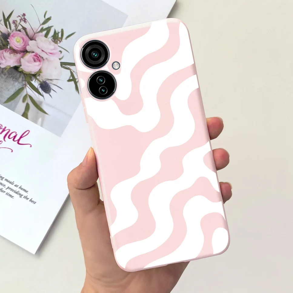 Fashion Cartoon Soft Silicone Black Pink Phone Case Cover