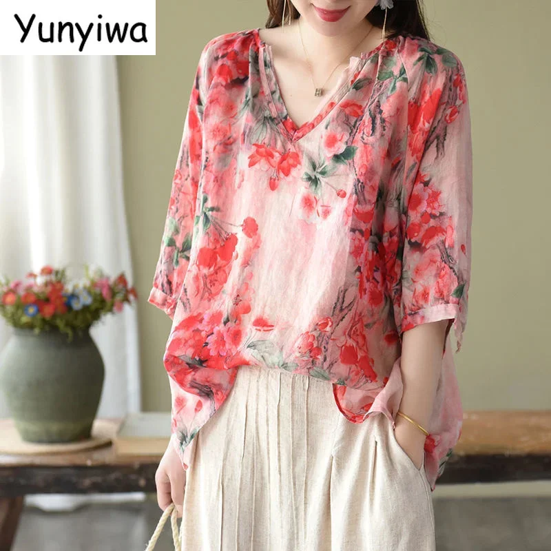 Blusenshirt LOVELY SPRINGTIME mit Printmotiv