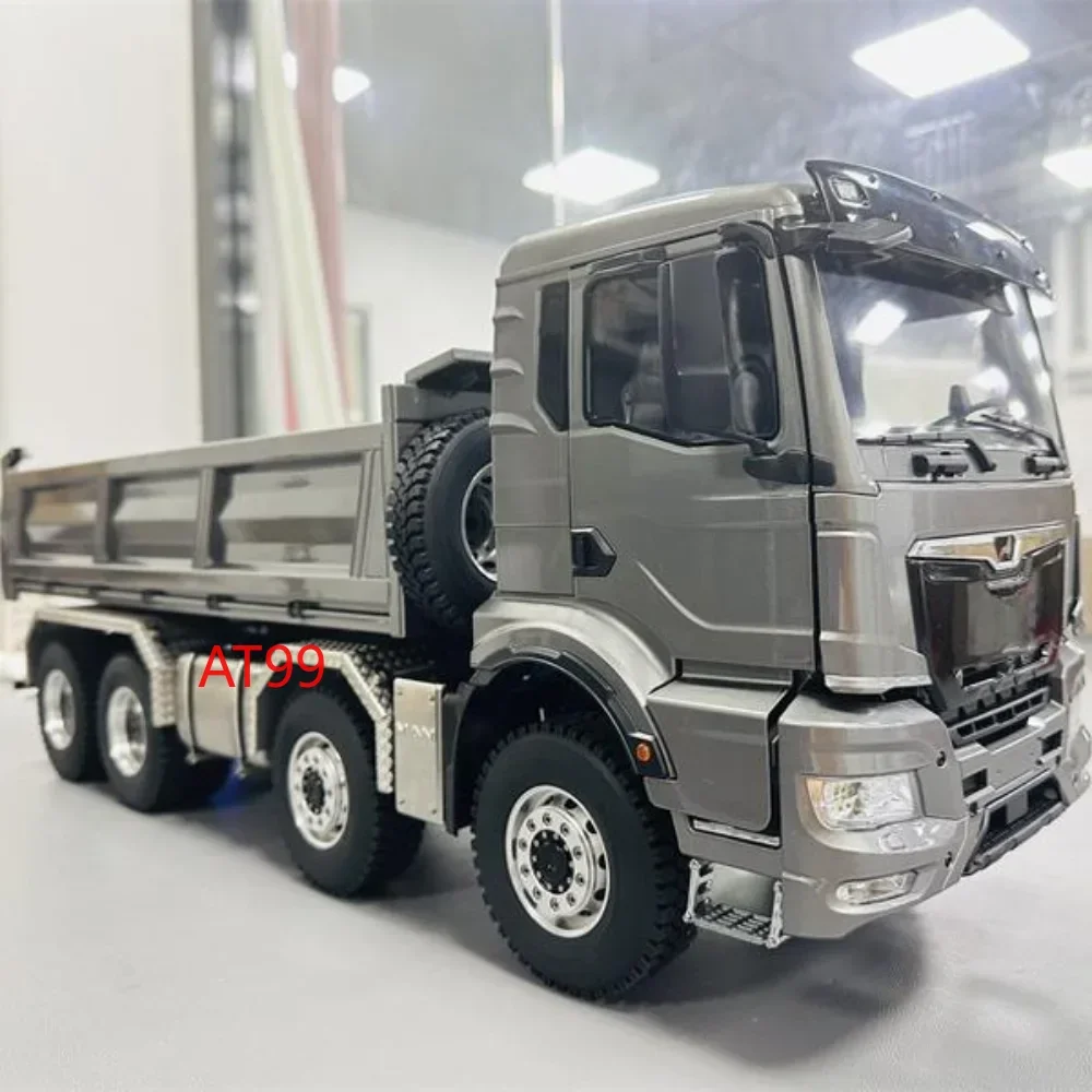 RC Truck 1/14 8x8 RC Hydraulic Dump Truck RTR Metal Cab Radio Control with Light Sound System Remote Control Car Model Boy Toy 2