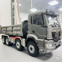 RC Truck 1/14 8x8 RC Hydraulic Dump Truck RTR Metal Cab Radio Control with Light Sound System Remote Control Car Model Boy Toy 2