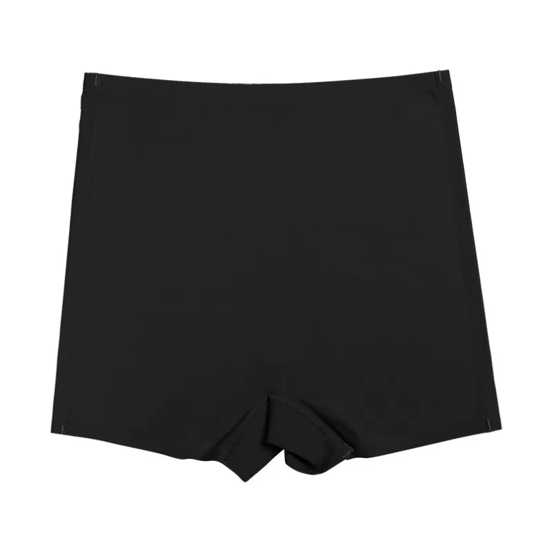 섹시한 안전 속옷 대형 안티-슬립 원활한 얼음 실크 요가 반바지 여성 속옷 높은 허리 통기성 안전 반바지