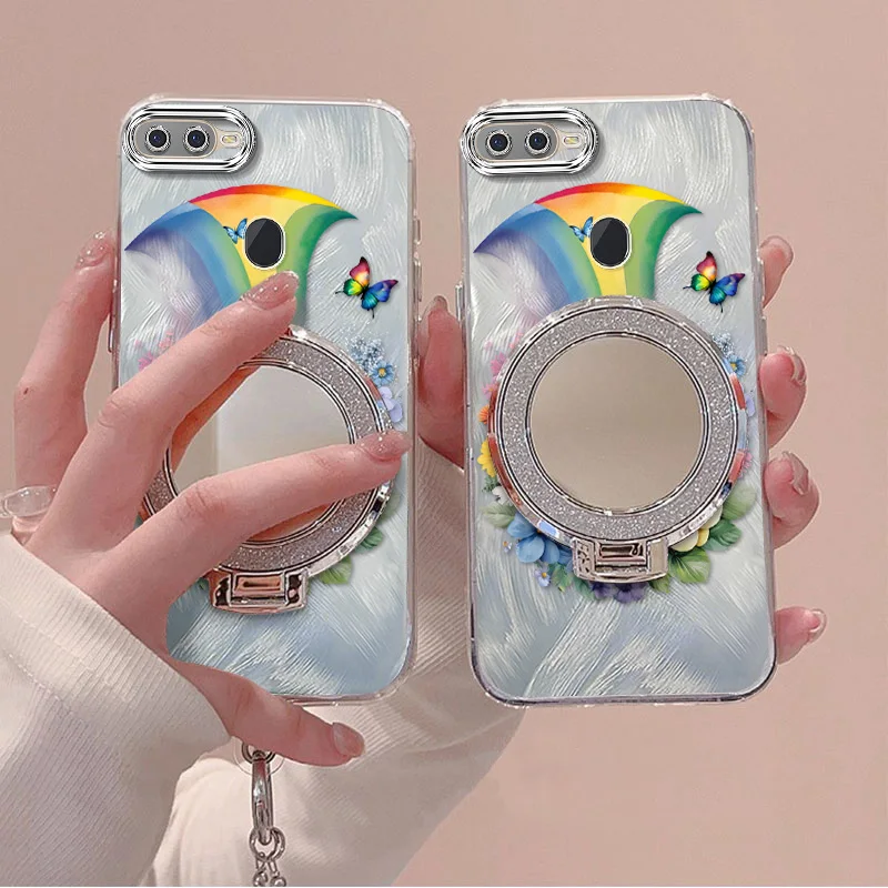 Beautiful Rainbow Phone Case Set with Lanyard and Stand - 3 Pieces