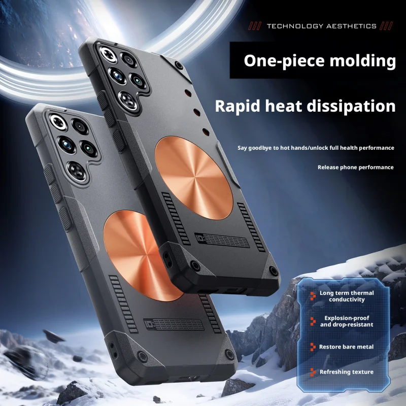 Lightweight Silicone Copper Heat Sink Gaming Case with Refreshing Grip