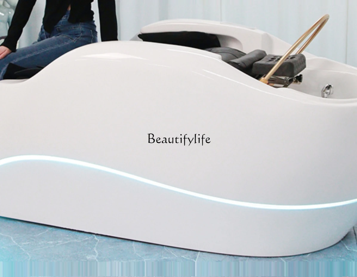 Automatic Intelligent Electric Massage High-End Hairdressing Head Treatment Fumigation Massage Shampoo Bed