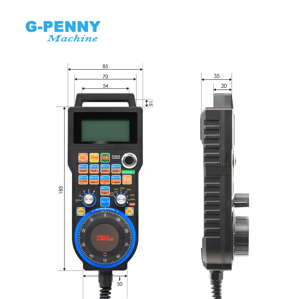 Cnc handwheel XHC 4 Axis / 6 Axis MACH3 USB CNC Handwheel MPG Manual USB wire cable 5 meters for lathe and turning center CNC Engrave machine