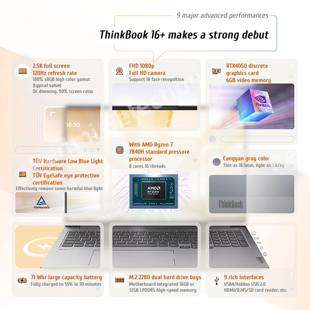  ũ Ʈ 2023, AMD Ryzen7 7840H RTX4050, 16GB, 32GB RAM, 512G, 1T, 2TB SSD, 16 ġ, 2.5K, 120Hz ũ, Ʈ PC