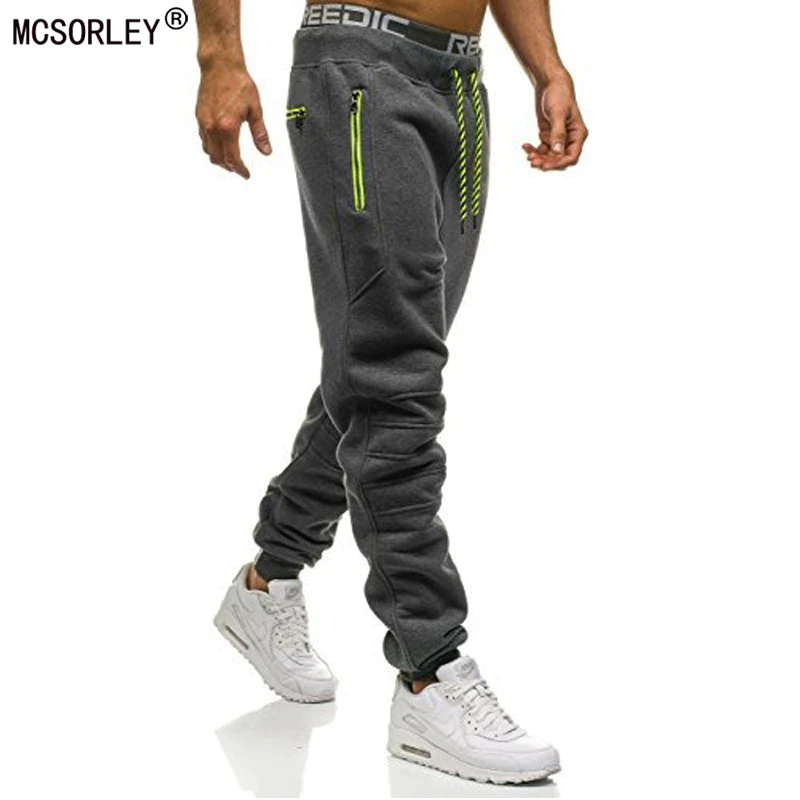 Pantalones informales para hombre, pantalón de ajustado de gran tamaño cremallera y Color Otoño e Invierno| | - AliExpress