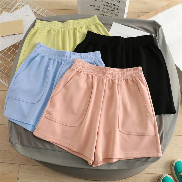 Ladies Short Panel Shorts Retro Hot Pants Cotton Jersey Summer Holiday S M  L XL | eBay
