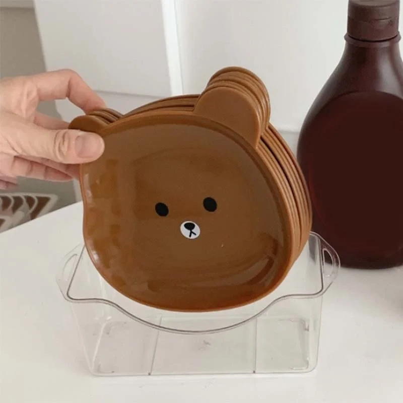 Fruit Plate Cartoon Bear Spit Bone Dish Desktop Trash Tray Snack Food Residue Kitchen Tableware