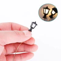 Miniature Lawn Lamp Model ABS 3V Led Lights For Diy Building Sand Table/Garden/HO Railway Scene Layout Diorama Kits 3/6/12Pcs 2