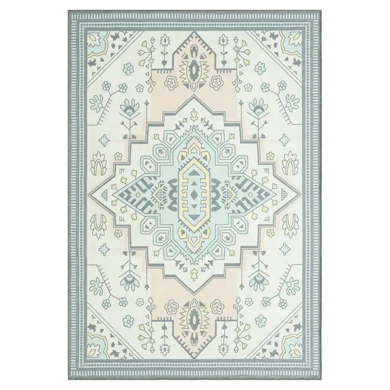 

Medallion Printed Microfiber Indoor Area Rug, Multi, 4.5' x 6.5'