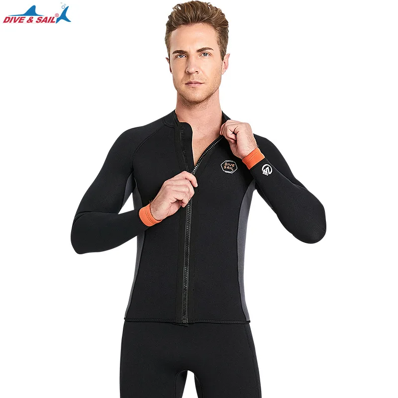 Wetsuit 3MM Neoprene Men Long Sleeve Split Wetsuit Warm Jacket Pants Plus Size Women Swimsuit Scuba Diving Snorkeling Surf Suit diving suits