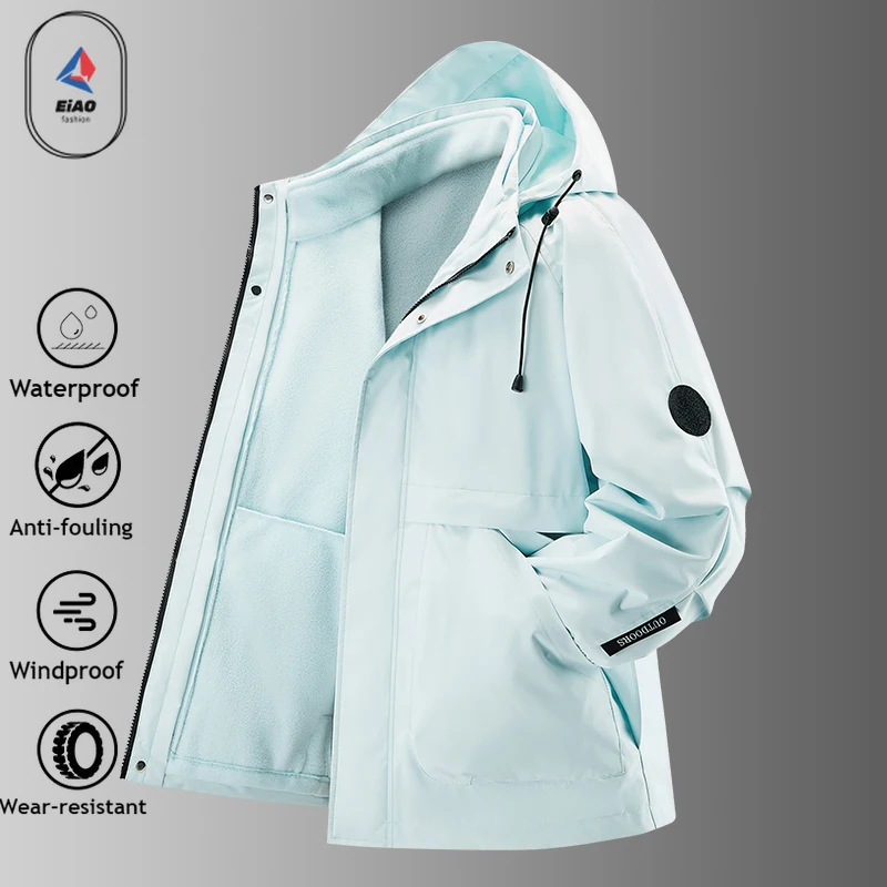 High Quality 3-in-1 Jacket Autumn Winter Unisex Thickened Warm Windproof Waterproof Outerwear Hiking Mountaineering Parka Coat