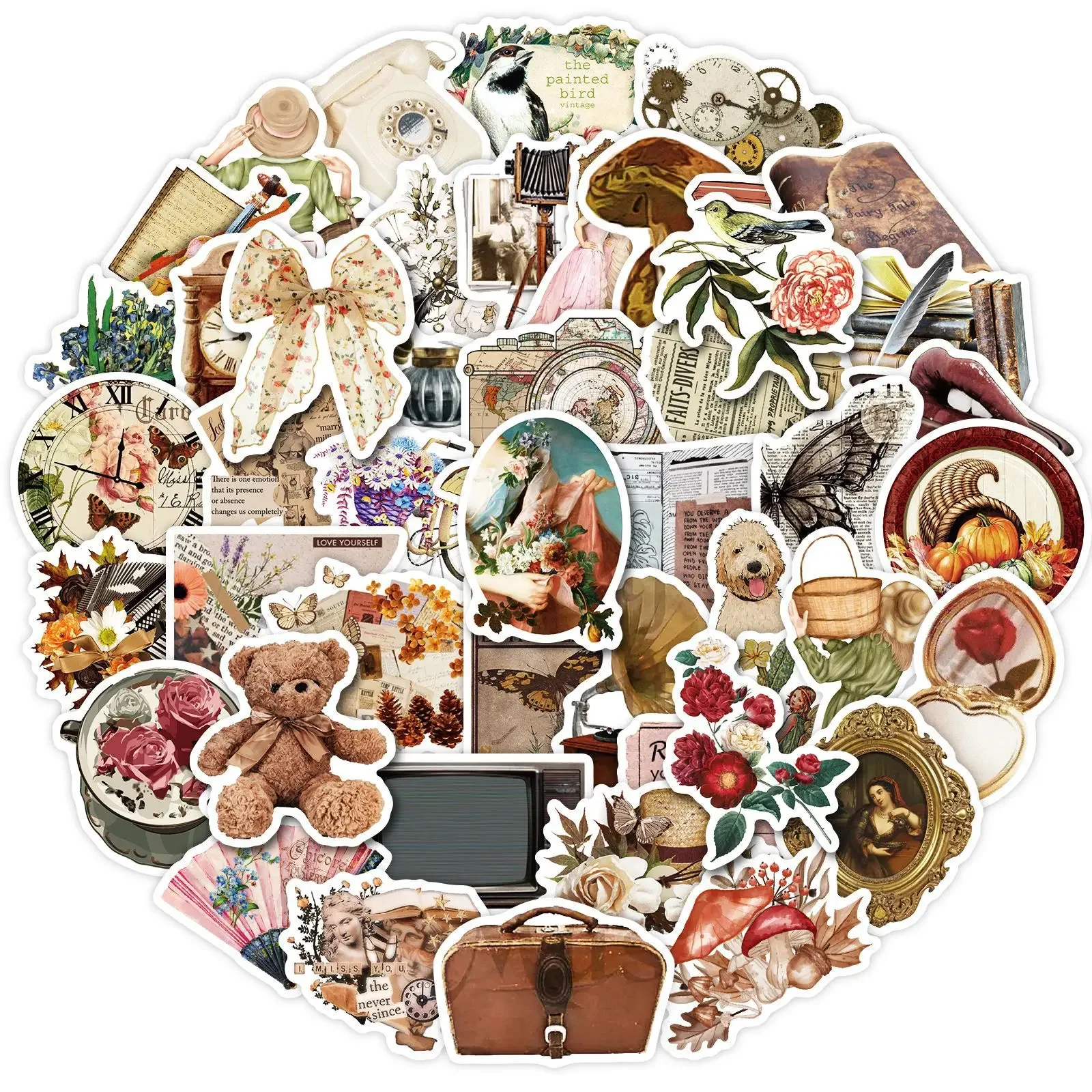 

Винтажные наклейки для ноутбука, скейтборда, Женский Детский чемодан, бутылка для воды, гитарные игрушки, коньки, планировщик