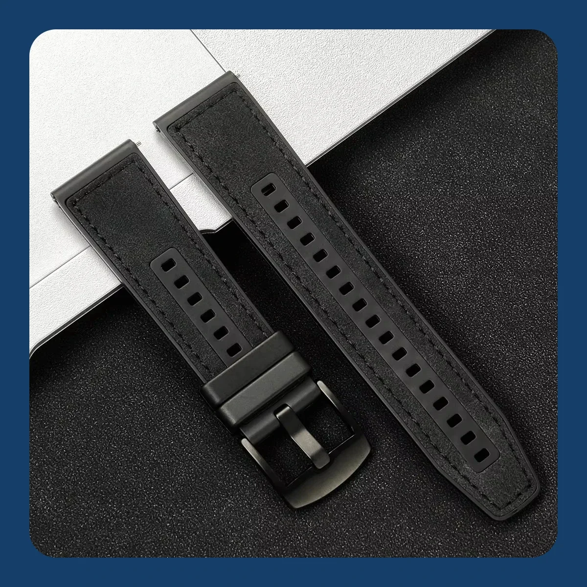 Versatile Silicone Watch Band - 20mm/22mm | Classic & Durable Strap
