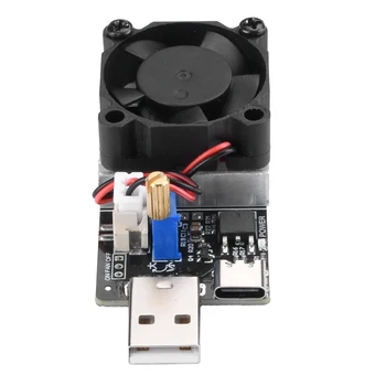 Tester di Carico Elettronico 25W 3A, Modulo Resistore per Test di Carico DC 3.7-20V, Interfaccia USB e Type-C, Controllo Sovratemperatura con Ventola di Raffreddamento