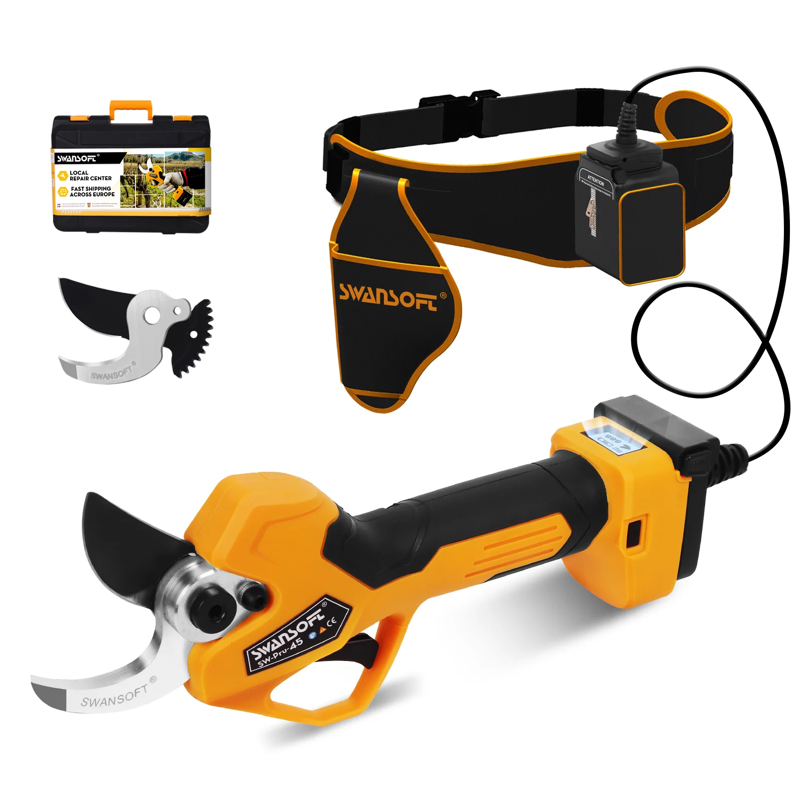 Cesoie Elettriche Cordless Da 45Mm Per Potatura Di Vigneto, Frutteti, Olivi Di Swansoft