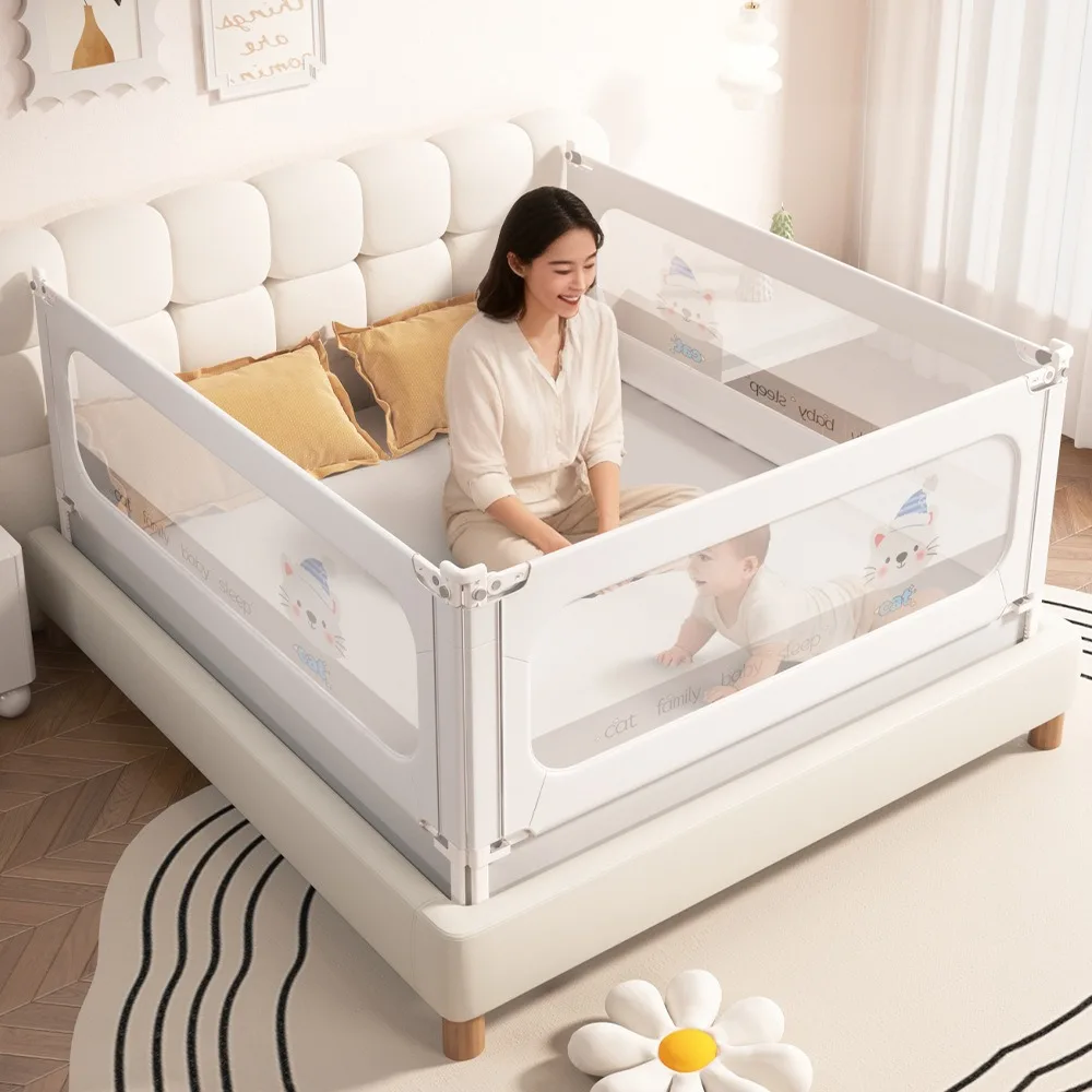 Barrière de sécurité pour lit bébé 3 côtés