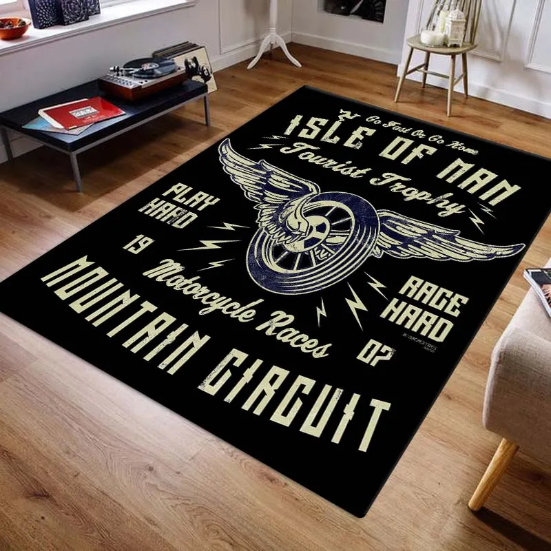 Isle of Man TT Carpets and Rug Motorcycle competition Carpet Living Room Bedroom Decorate Large Area Soft Carpet Kids Room Rug 6