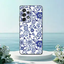 Elegant Blue and White Porcelain Art Phone Case | Soft Silicone Black Cover - SamsungS24FE (Z1)
